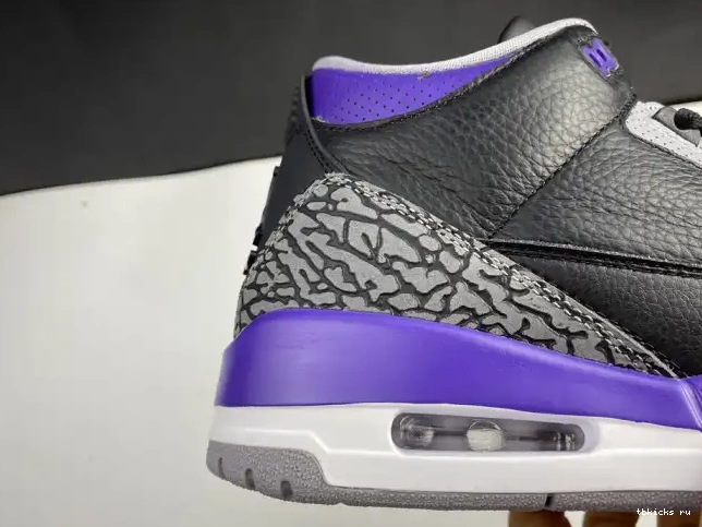 Cheap TB CT8532 3 Air Retro 050 Purple Court Jordan Black 0601
